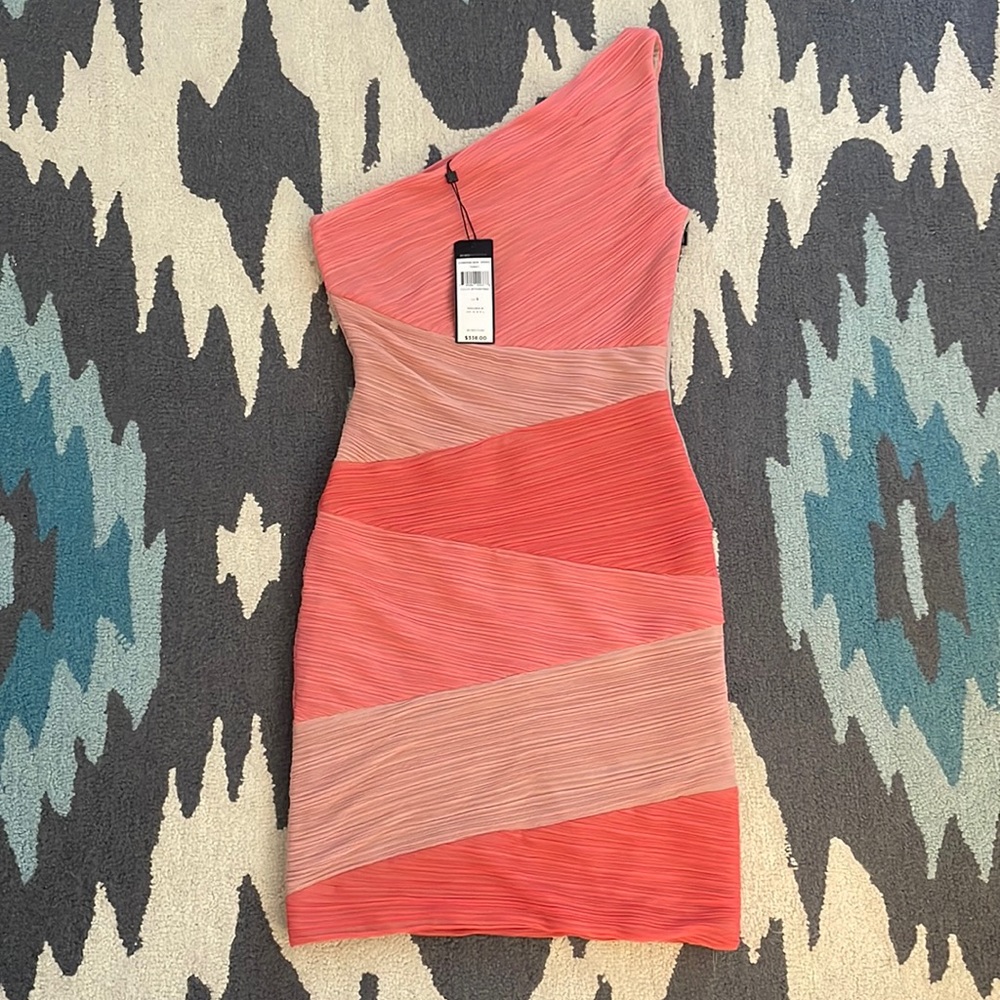 BCBG MAXAZRIA “Kira” one shoulder bandage dress. Brand new, tags still attached